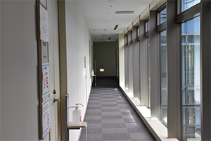 5. Turn right at the end of Student Lounge, then go straight.