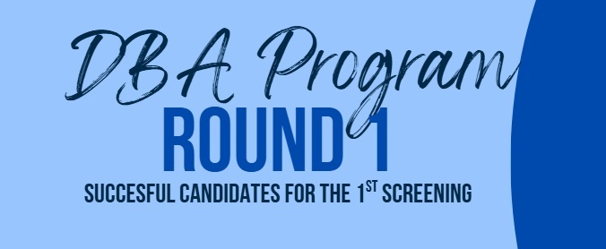 The announcement of successful candidates from the 1st screening of the DBA Program (First Round) has been postedのサムネイル