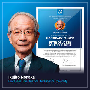Prof. Ikujiro Nonaka awarded Honorary Fellowship by the Peter Drucker Society Europe