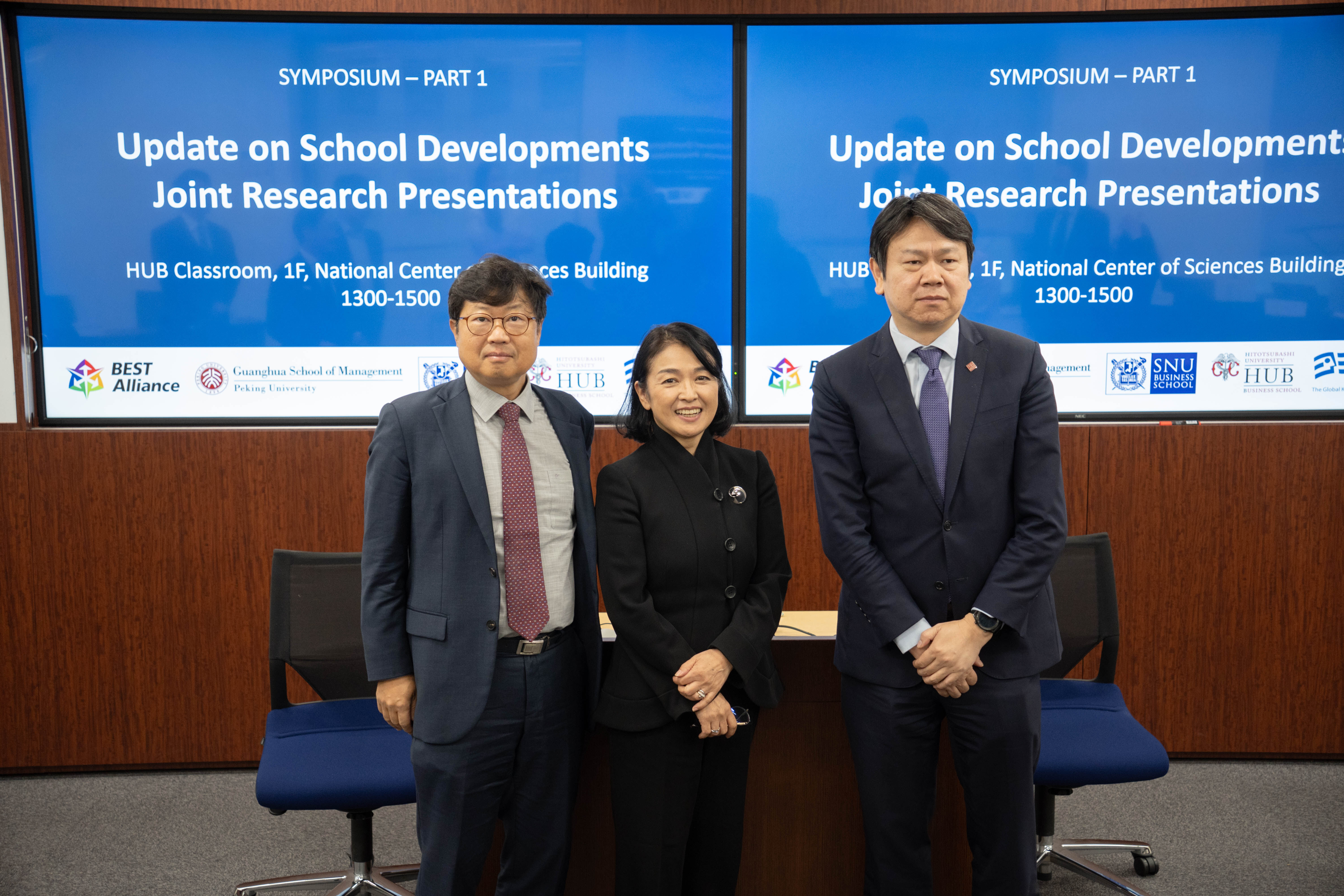 Associate Dean Kim, Dean Osono, Dean Liu